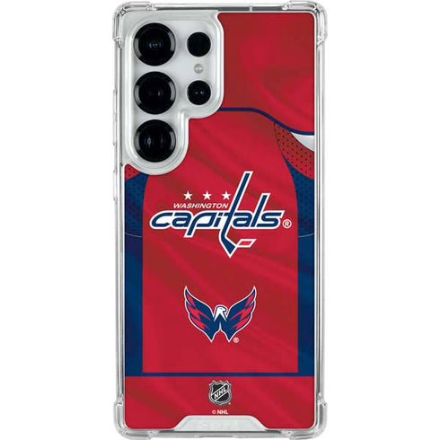 NHL Washington Capitals Home Jersey Galaxy S25 Ultra Clear Case