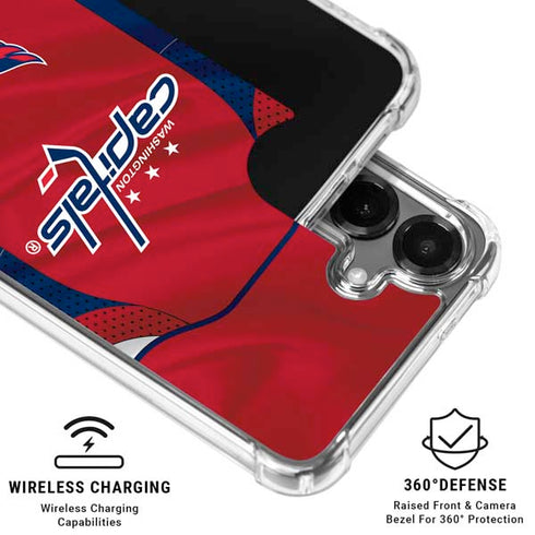 NHL Washington Capitals Home Jersey Galaxy S26 Clear Case