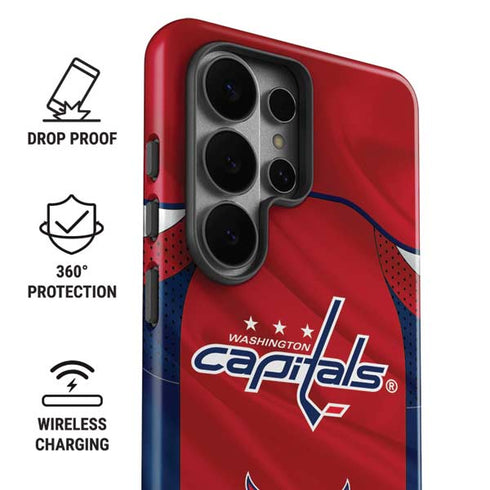 NHL Washington Capitals Home Jersey Galaxy S26 Ultra Impact Case