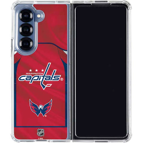 NHL Washington Capitals Home Jersey Galaxy Z Fold6 Clear Case