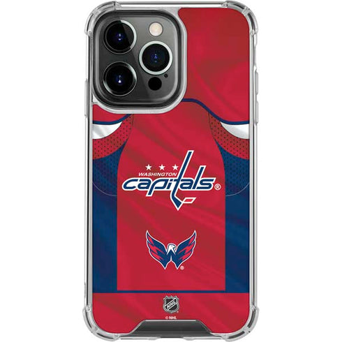 NHL Washington Capitals Home Jersey iPhone 16 Pro Clear Case