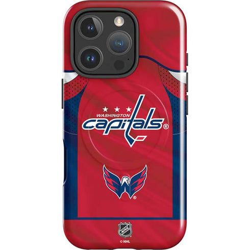 NHL Washington Capitals Home Jersey iPhone 16 Pro Magsafe Impact Case