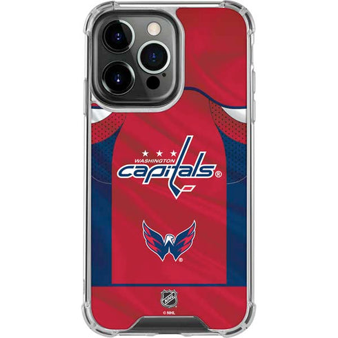 NHL Washington Capitals Home Jersey iPhone 16 Pro Max Clear Case