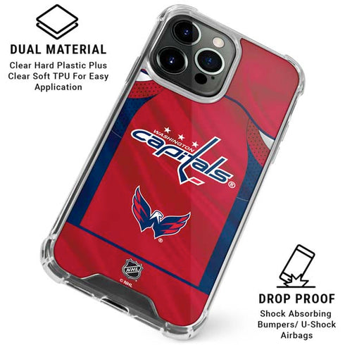 NHL Washington Capitals Home Jersey iPhone 16 Pro Max Clear Case