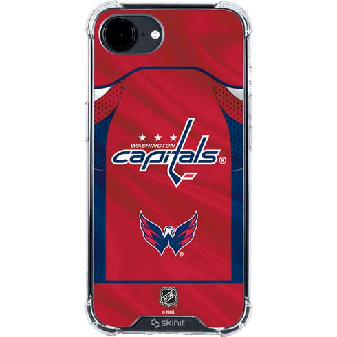 NHL Washington Capitals Home Jersey iPhone 16e Clear Case