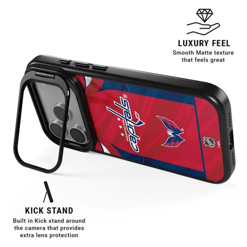 NHL Washington Capitals Home Jersey iPhone 17 Pro Kickstand Case