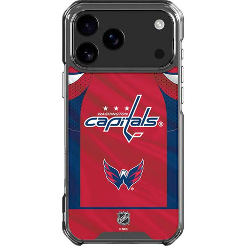 NHL Washington Capitals Home Jersey iPhone 17 Pro Max Clear Case