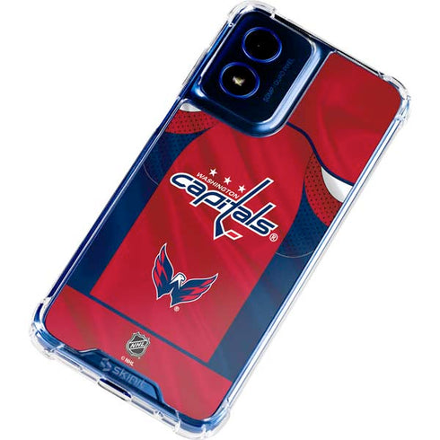 NHL Washington Capitals Home Jersey Moto G 5G (2024) Clear Case