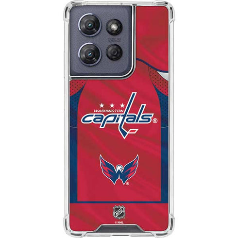 NHL Washington Capitals Home Jersey Moto G Play 5G (2025) Clear Case