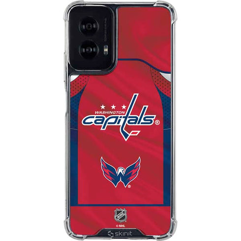 NHL Washington Capitals Home Jersey Moto G Power 5G (2024) Clear Case