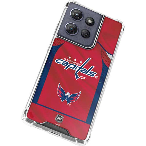 NHL Washington Capitals Home Jersey Moto G Power 5G (2025) Clear Case