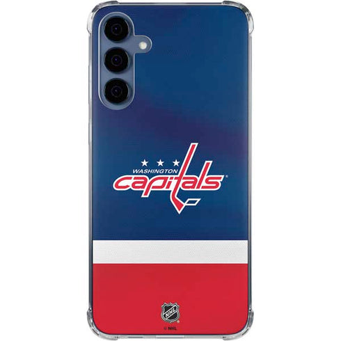 NHL Washington Capitals Jersey Galaxy A55 5G Clear Case