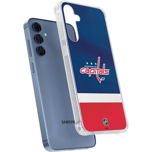 NHL Washington Capitals Jersey Galaxy A55 5G Clear Case