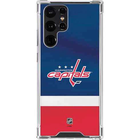 NHL Washington Capitals Jersey Galaxy S23 Ultra Clear Case
