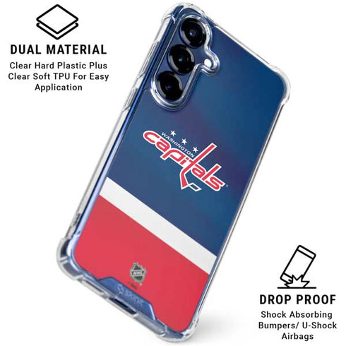 NHL Washington Capitals Jersey Galaxy S25 Plus Clear Case