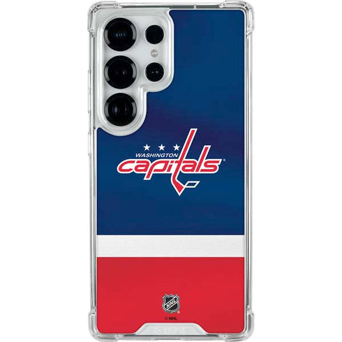 NHL Washington Capitals Jersey Galaxy S25 Ultra Clear Case
