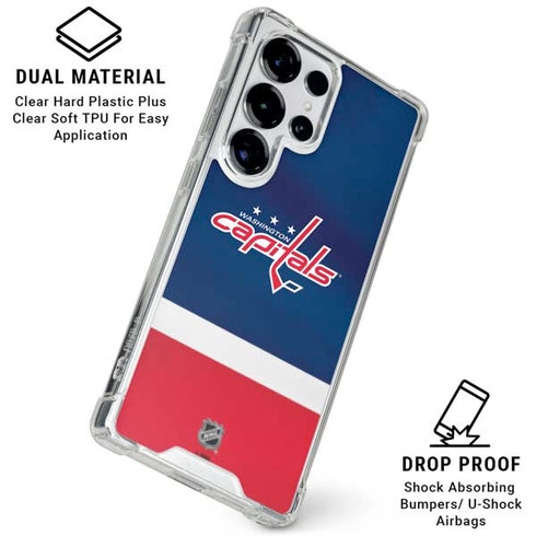 NHL Washington Capitals Jersey Galaxy S25 Ultra Clear Case