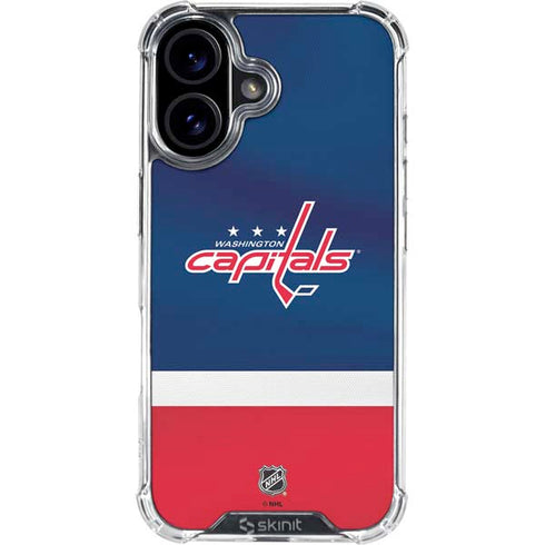 NHL Washington Capitals Jersey iPhone 16 Plus Clear Case