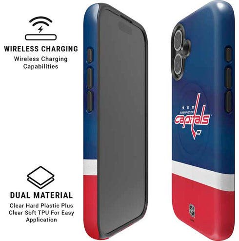 NHL Washington Capitals Jersey iPhone 16 Plus Magsafe Impact Case