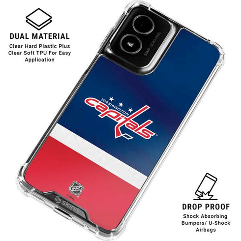 NHL Washington Capitals Jersey Moto G Power 5G (2024) Clear Case