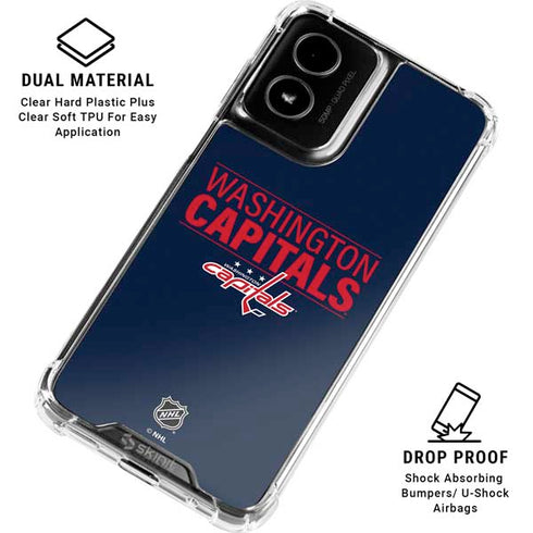 NHL Washington Capitals Lineup Moto G Power 5G (2024) Clear Case