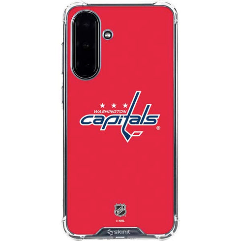 NHL Washington Capitals Solid Background Galaxy A36 5G Clear Case