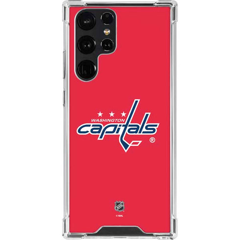 NHL Washington Capitals Solid Background Galaxy S23 Ultra Clear Case