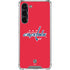 NHL Washington Capitals Solid Background Galaxy S24 FE Clear Case