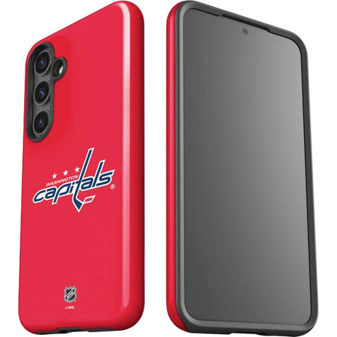 NHL Washington Capitals Solid Background Galaxy S25 Impact Case