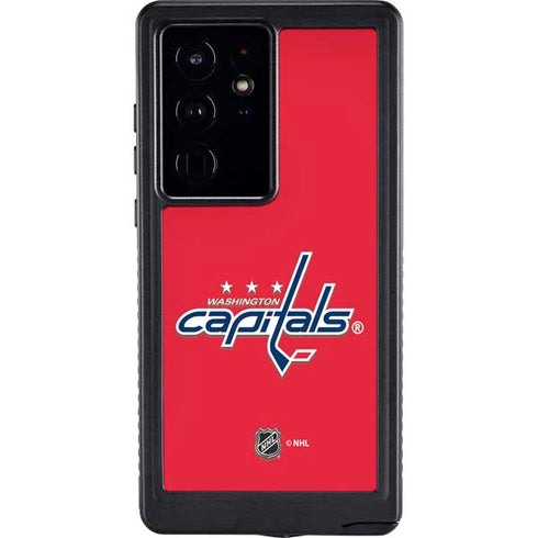 NHL Washington Capitals Solid Background Galaxy S24 Ultra Waterproof Case