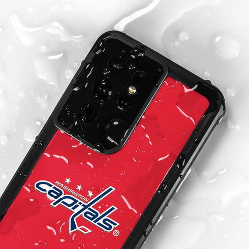 NHL Washington Capitals Solid Background Galaxy S24 Ultra Waterproof Case