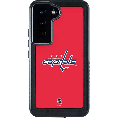NHL Washington Capitals Solid Background Galaxy S24 Waterproof Case