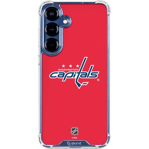 NHL Washington Capitals Solid Background Galaxy S25 Plus Clear Case