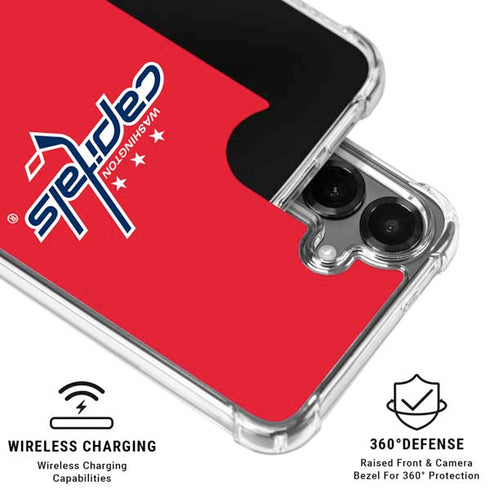 NHL Washington Capitals Solid Background Galaxy S26 Plus Clear Case
