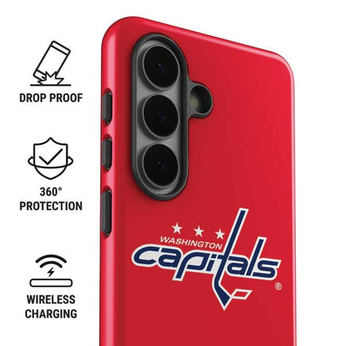 NHL Washington Capitals Solid Background Galaxy S26 Plus Impact Case