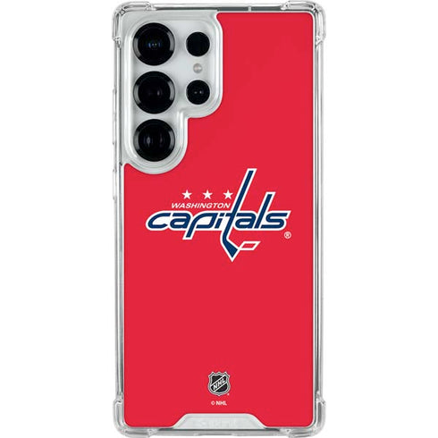 NHL Washington Capitals Solid Background Galaxy S26 Ultra Clear Case