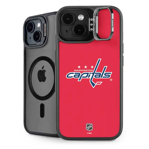 NHL Washington Capitals Solid Background iPhone 14 Kickstand Case