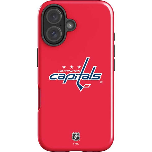 NHL Washington Capitals Solid Background iPhone 16 Plus Impact Case