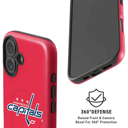 NHL Washington Capitals Solid Background iPhone 16 Plus Magsafe Impact Case