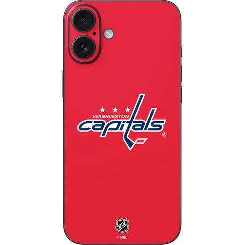 NHL Washington Capitals Solid Background iPhone 16 Plus Skin
