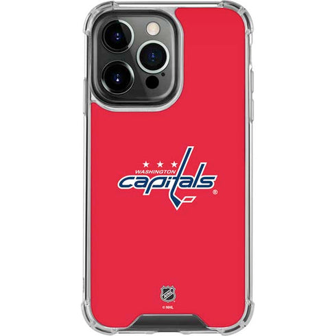 NHL Washington Capitals Solid Background iPhone 16 Pro Clear Case