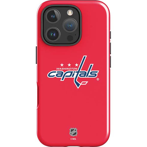 NHL Washington Capitals Solid Background iPhone 16 Pro Impact Case