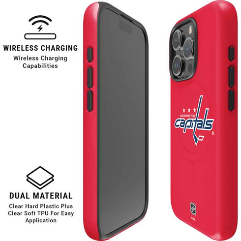 NHL Washington Capitals Solid Background iPhone 16 Pro Magsafe Impact Case