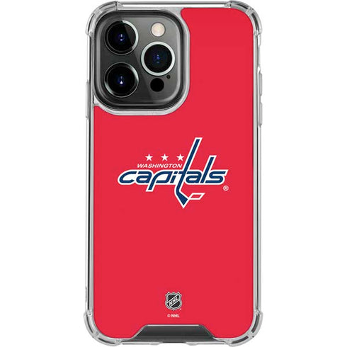 NHL Washington Capitals Solid Background iPhone 16 Pro Max Clear Case