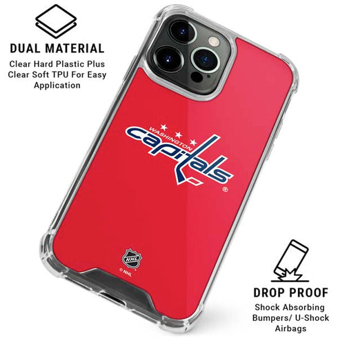 NHL Washington Capitals Solid Background iPhone 16 Pro Max Clear Case