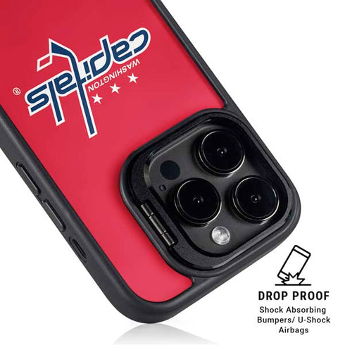 NHL Washington Capitals Solid Background iPhone 16 Pro Max Kickstand Case