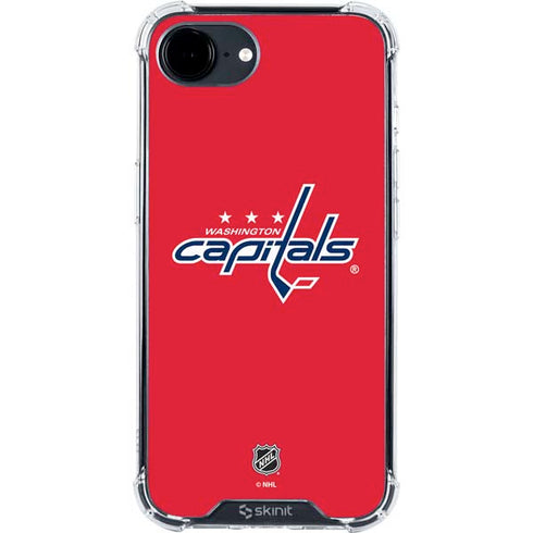 NHL Washington Capitals Solid Background iPhone 16e Clear Case