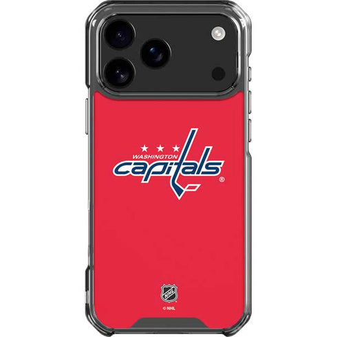 NHL Washington Capitals Solid Background iPhone 18 Pro Max Clear Case