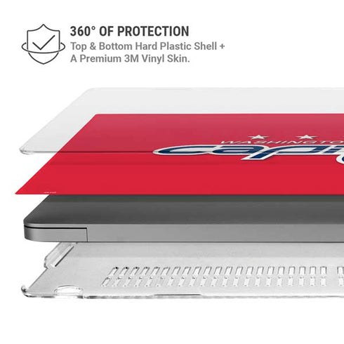 NHL Washington Capitals Solid Background MacBook Pro 14in (2021-24) Case plus Skin