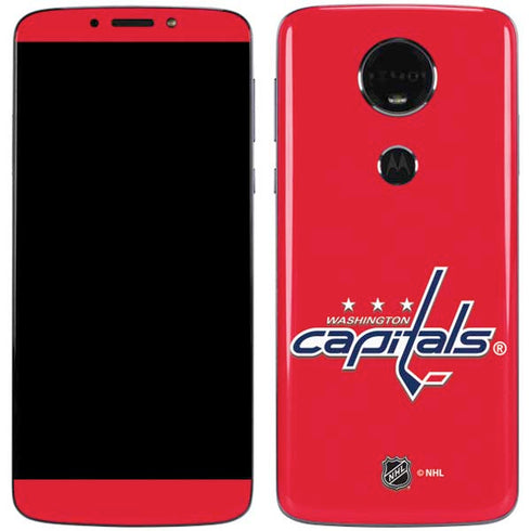 NHL Washington Capitals Solid Background Moto E5 Plus Skin